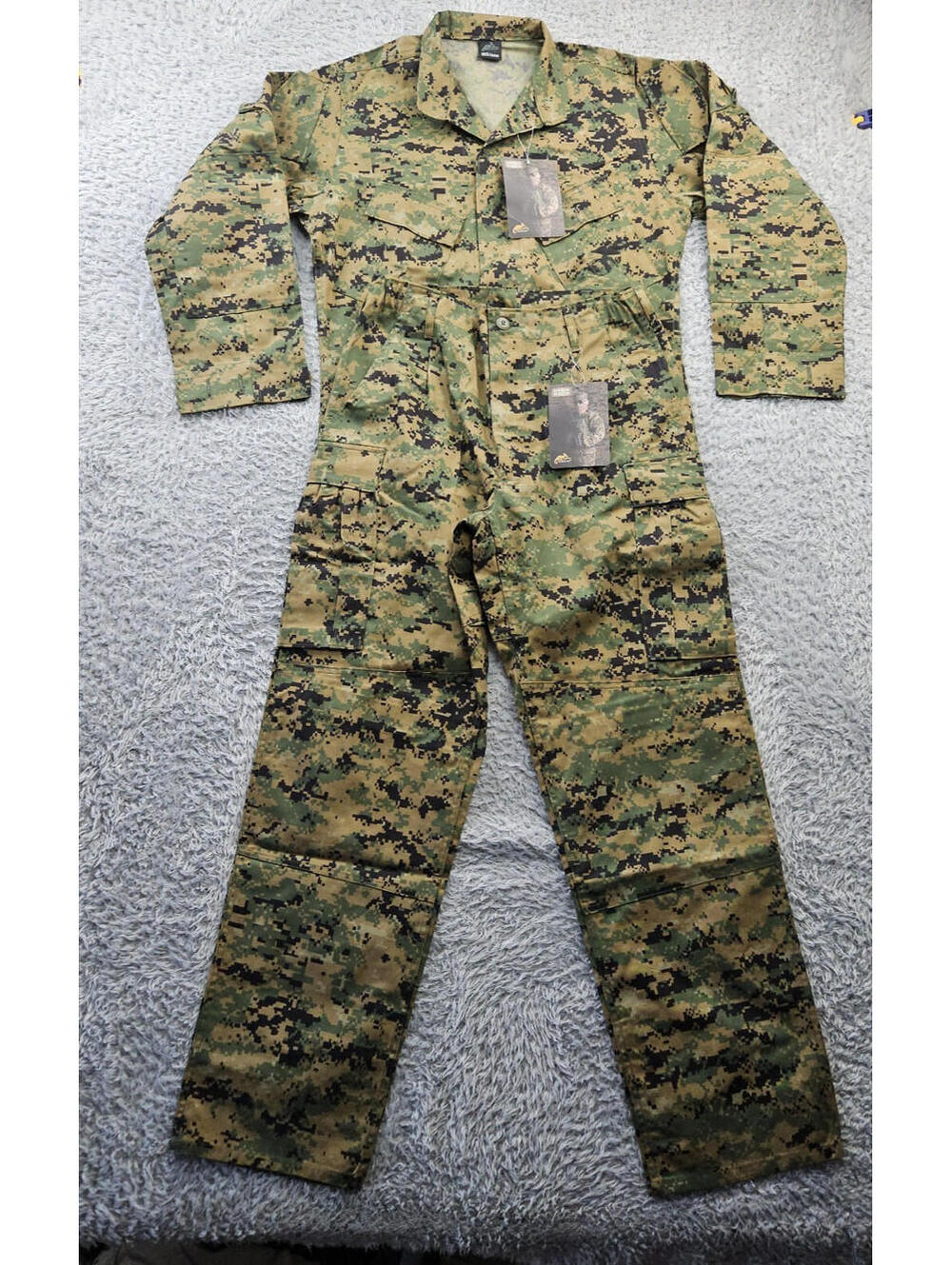HELIKON-TEX USMC BDU Uniform Digital Woodland Small / Long New W TAGS Full Suit